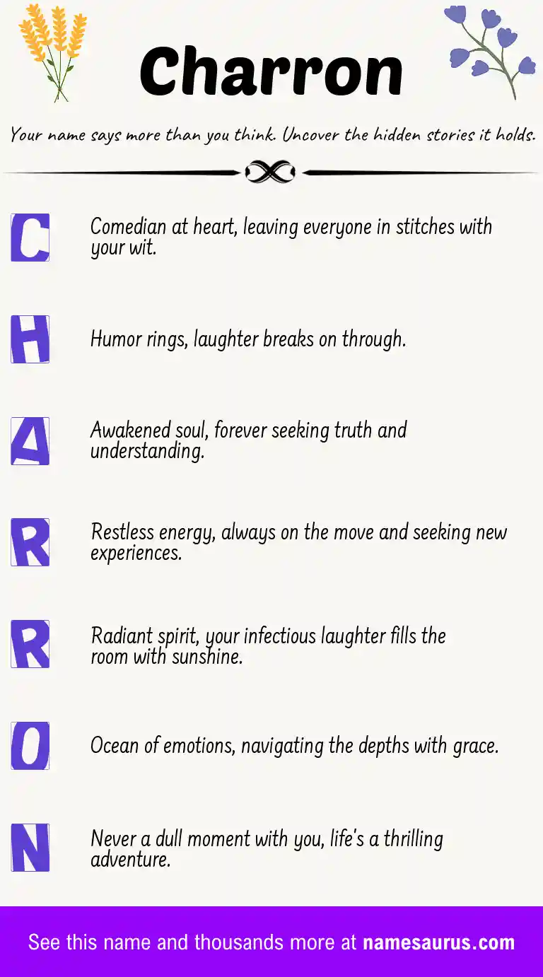 Acrostic poem about Charron.