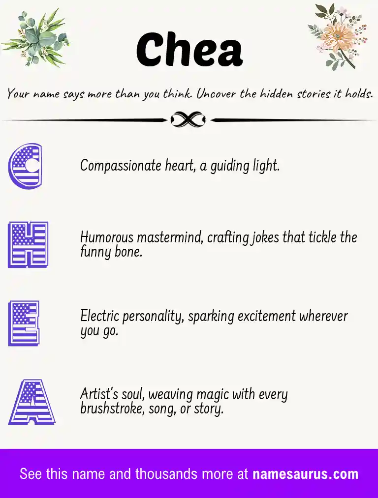 Acrostic poem about Chea.