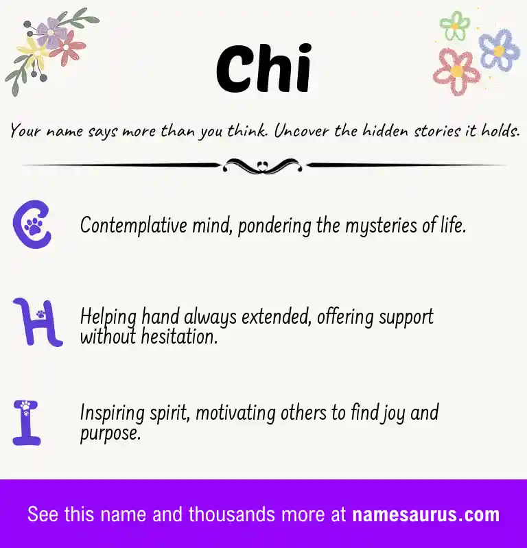 Acrostic poem about Chi.