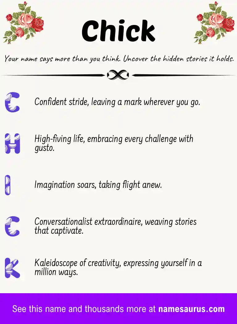 Acrostic poem about Chick.