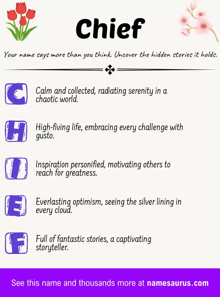 Acrostic poem about Chief.
