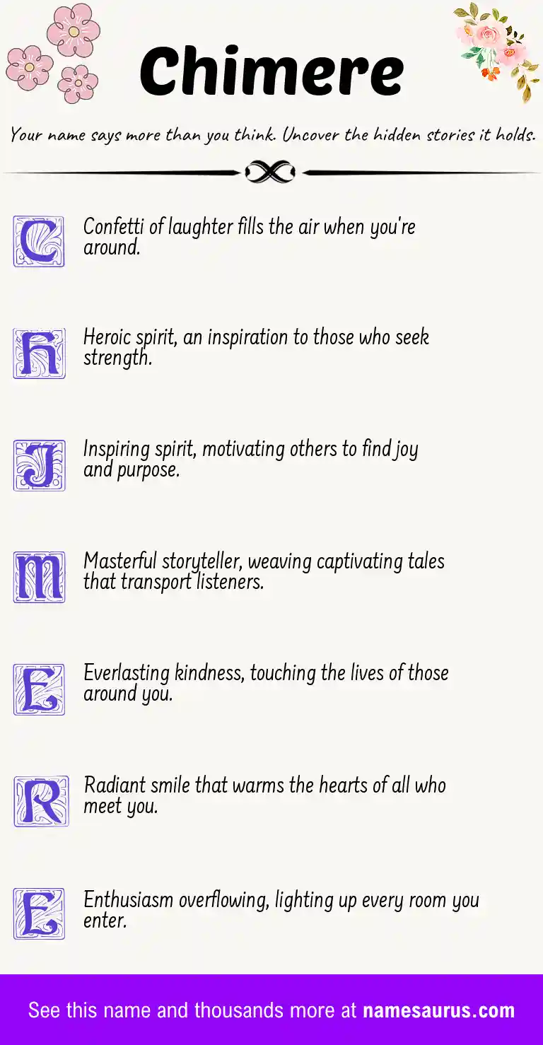 Acrostic poem about Chimere.
