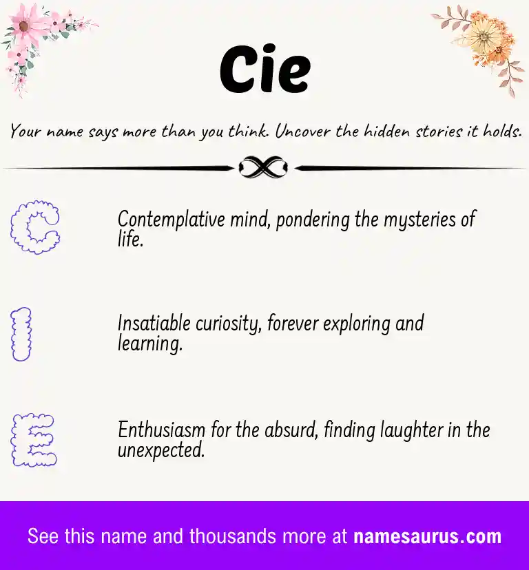 Acrostic poem about Cie.