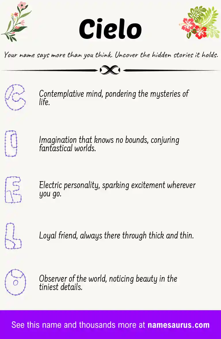Acrostic poem about Cielo.