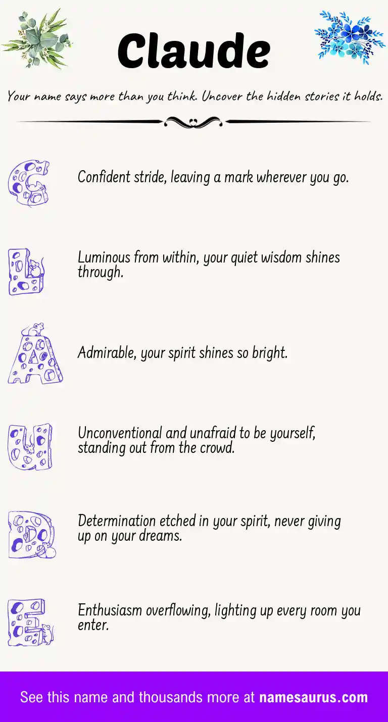 Acrostic poem about Claude.