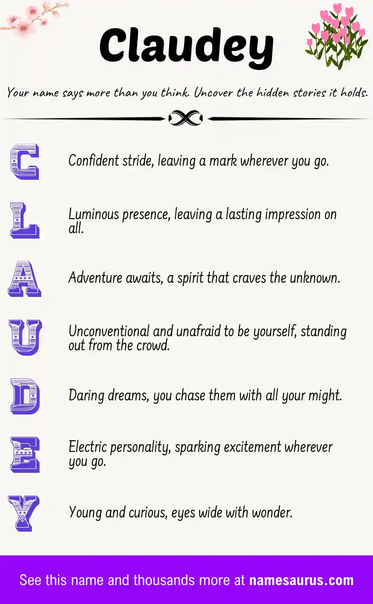 Acrostic poem about Claudey.