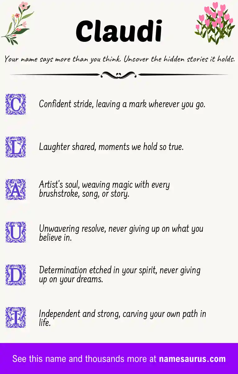 Acrostic poem about Claudi.