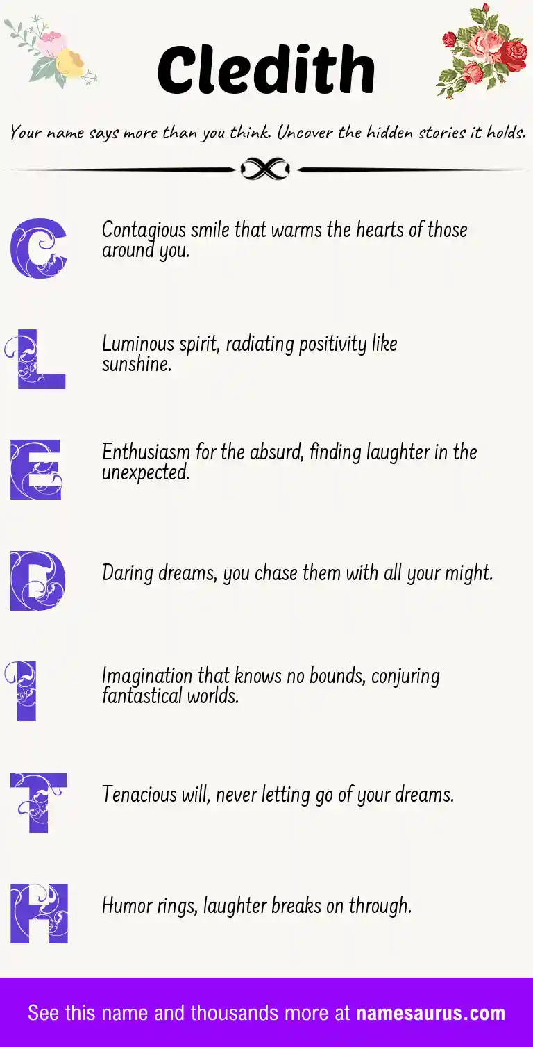 Acrostic poem about Cledith.