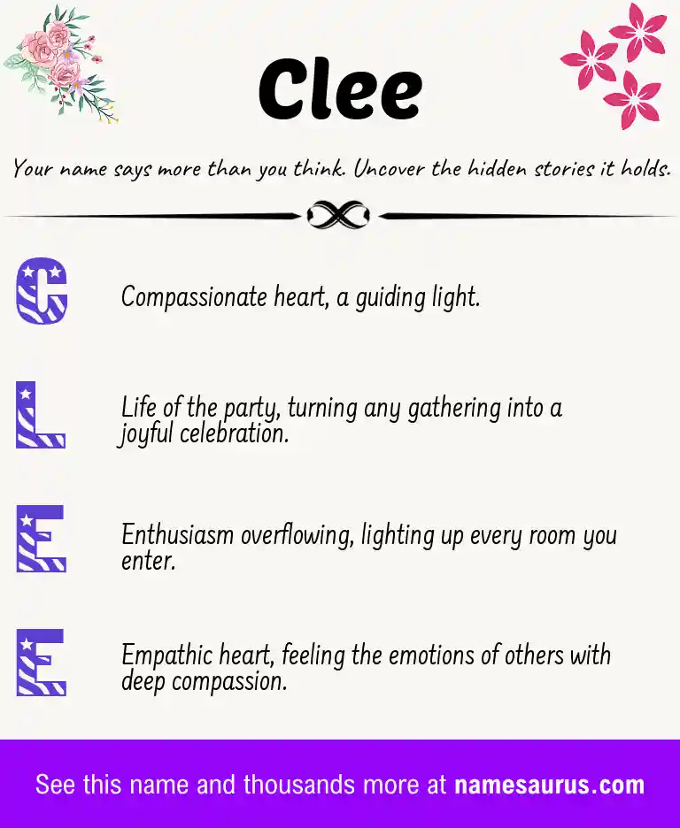 Acrostic poem about Clee.