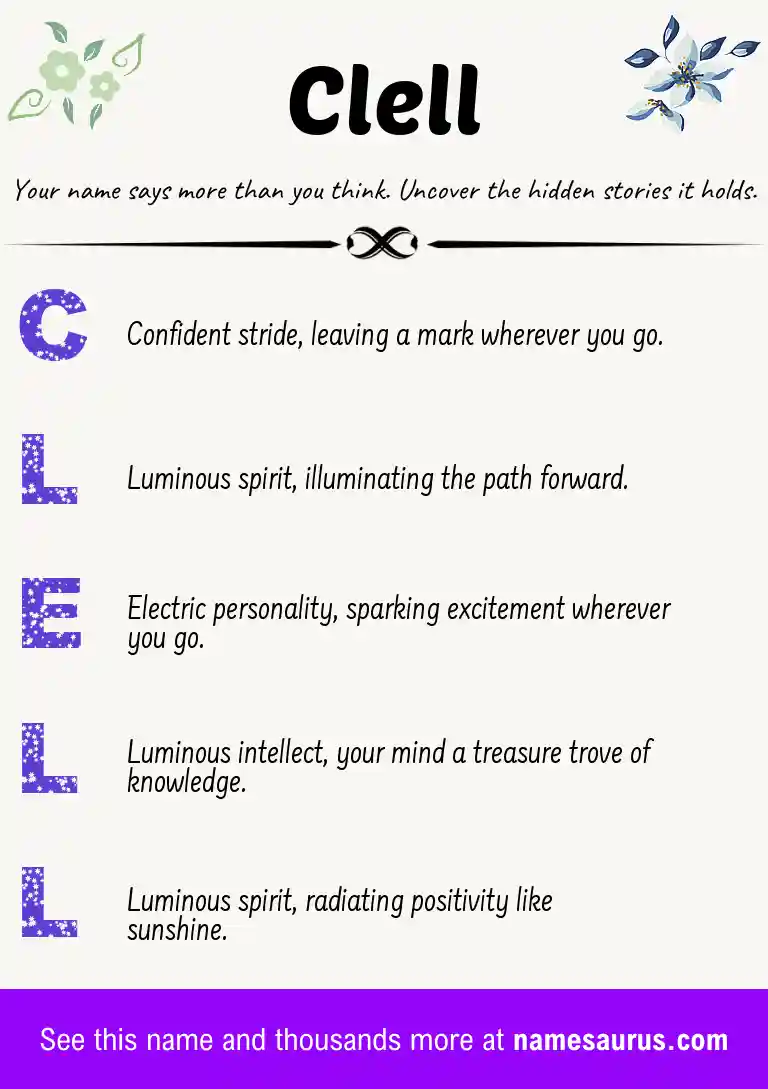 Acrostic poem about Clell.