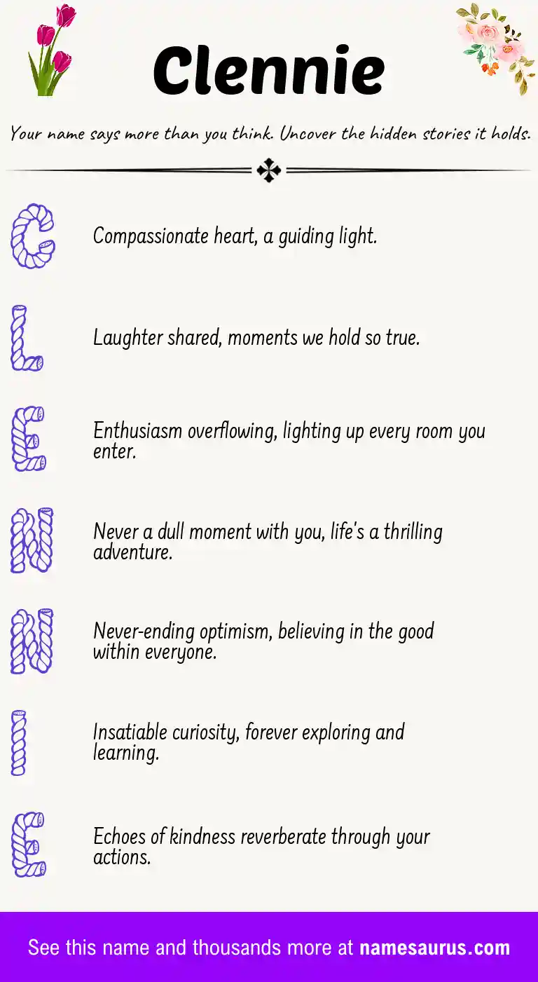 Acrostic poem about Clennie.
