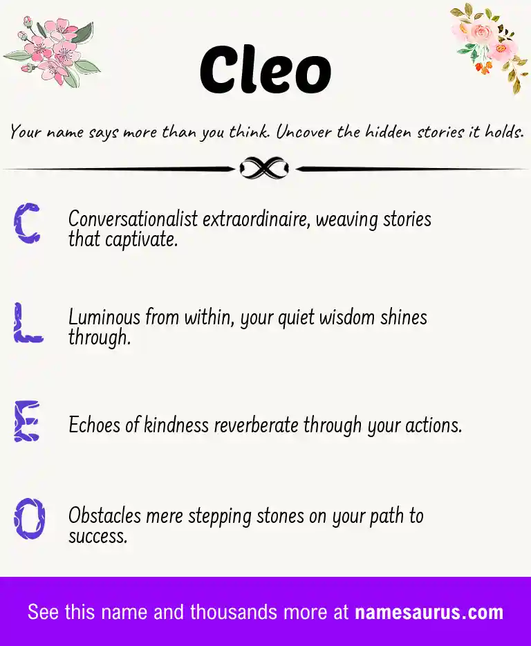 Acrostic poem about Cleo.