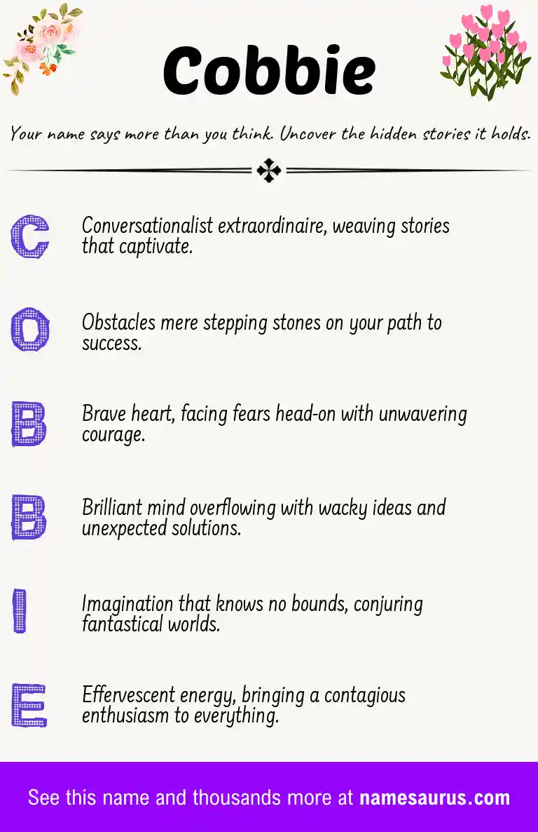 Acrostic poem about Cobbie.