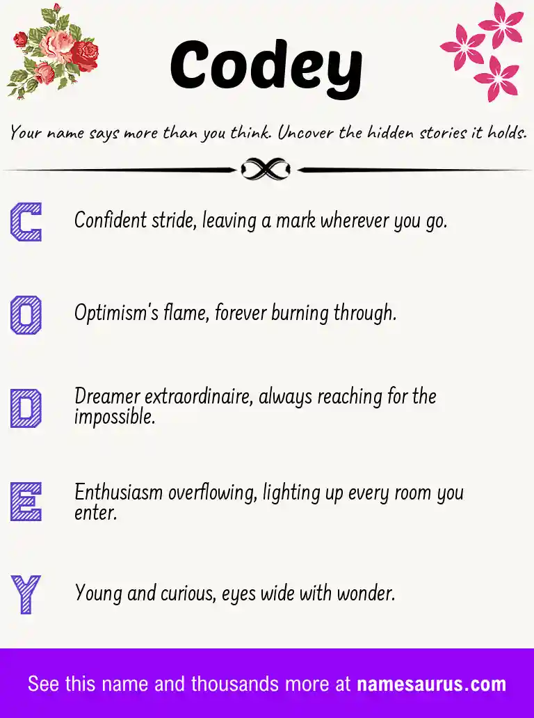 Acrostic poem about Codey.