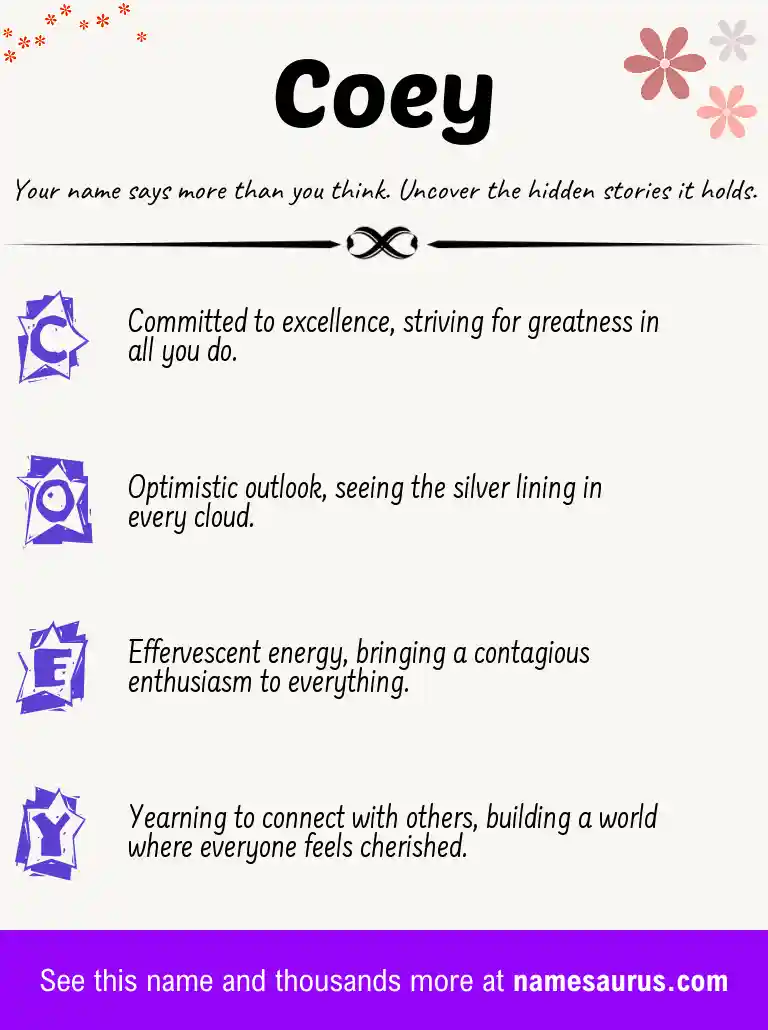 Acrostic poem about Coey.