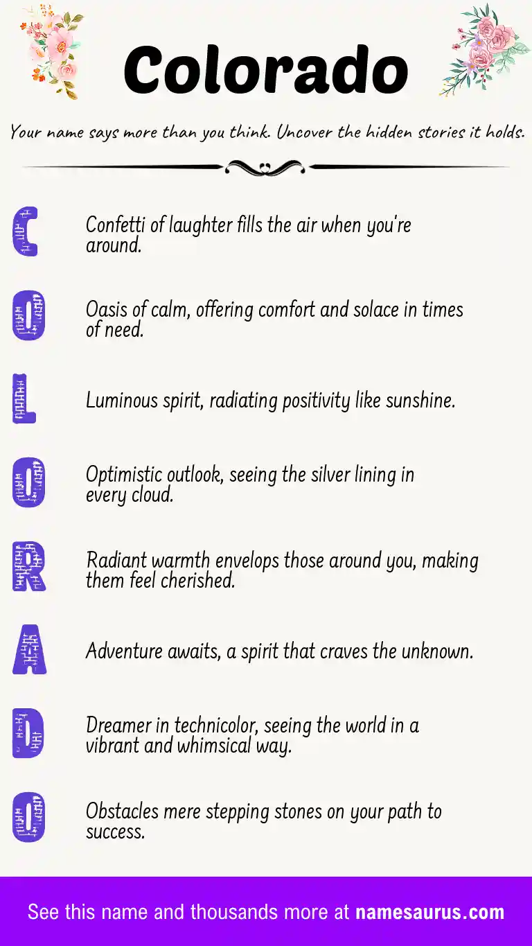 Acrostic poem about Colorado.