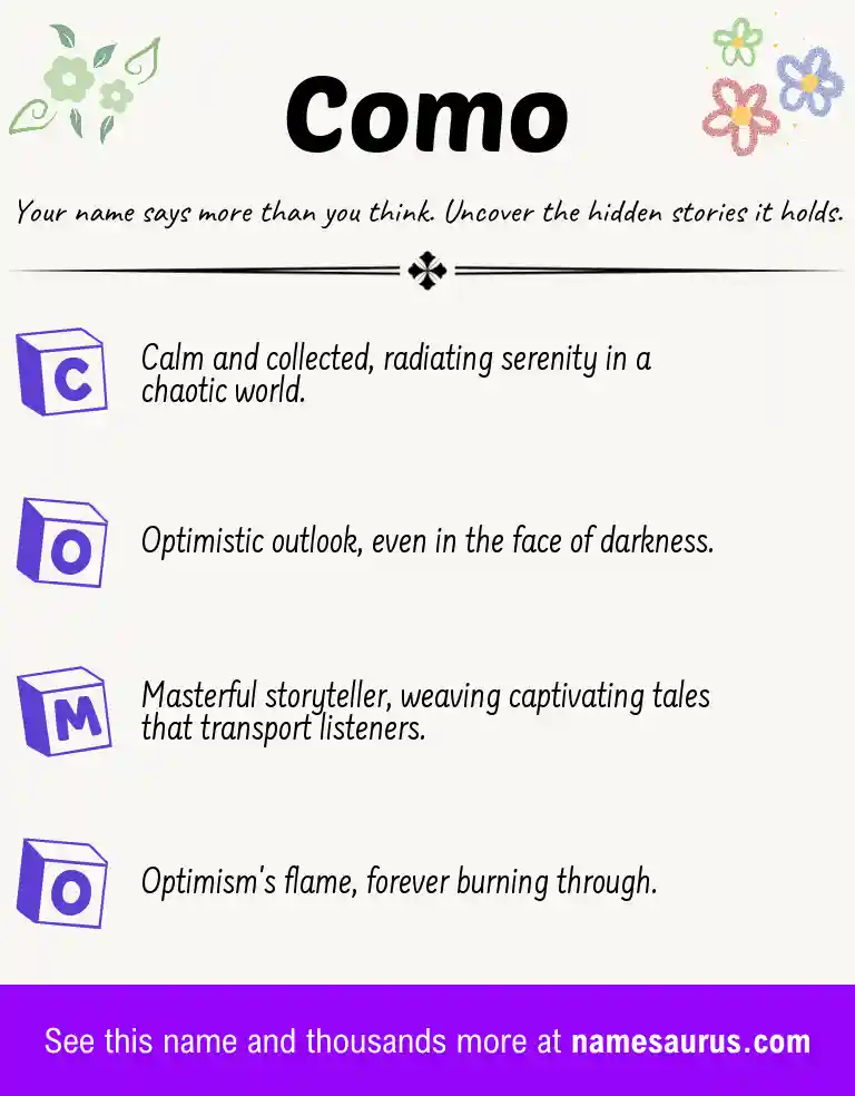 Acrostic poem about Como.