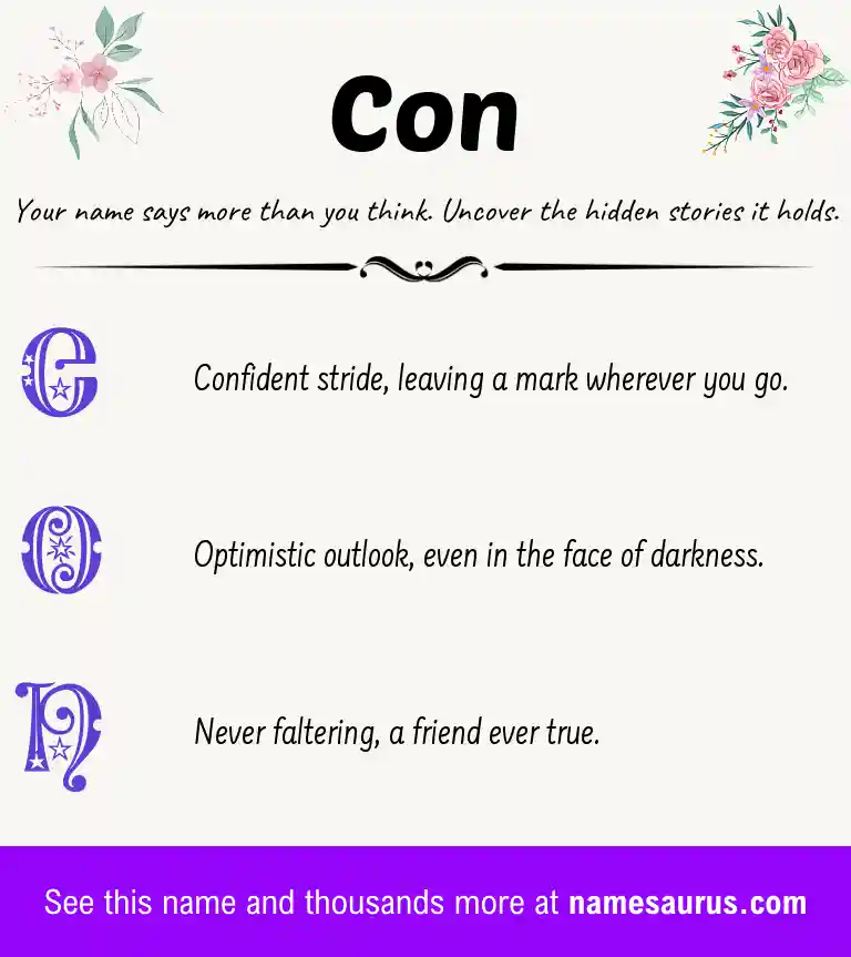 Acrostic poem about Con.