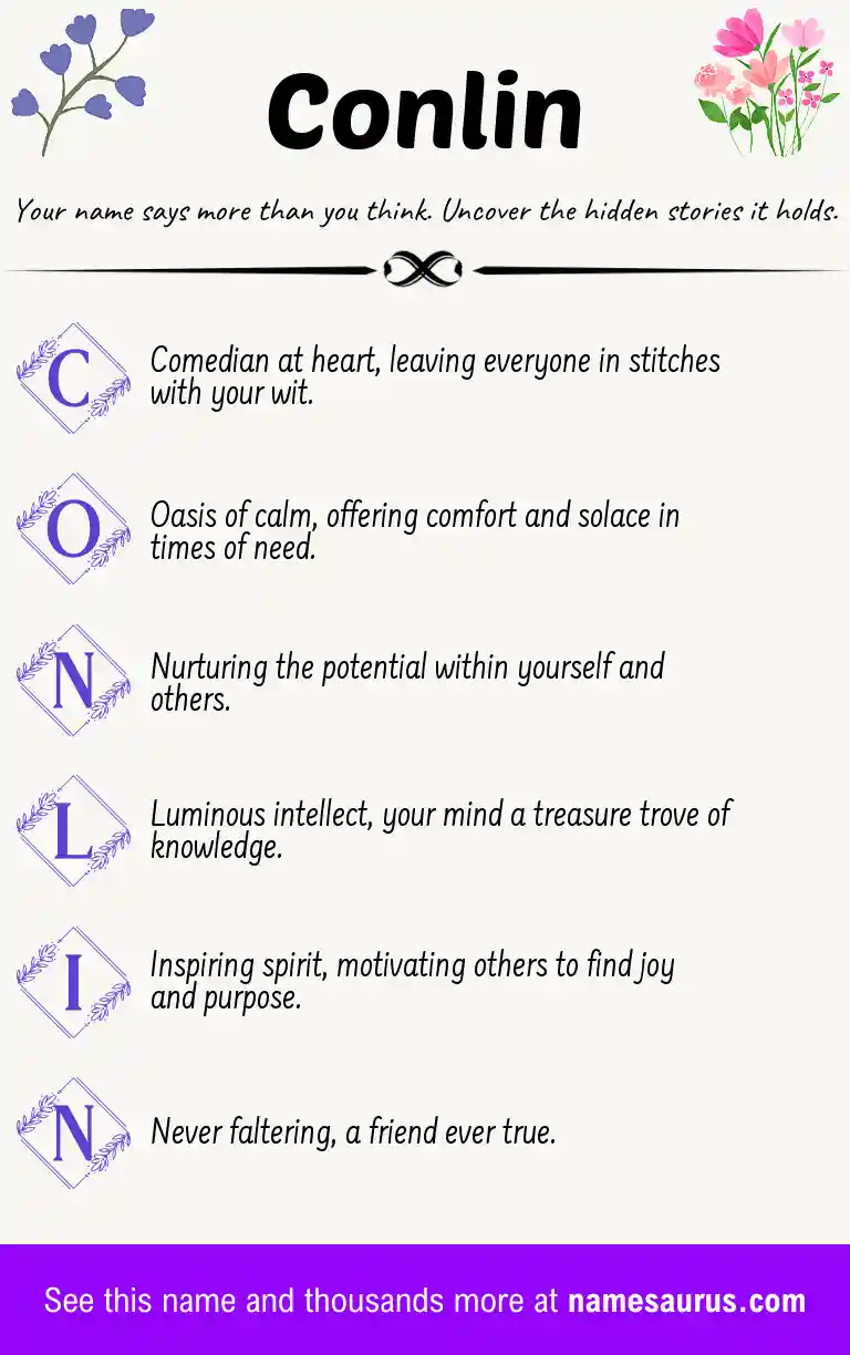 Acrostic poem about Conlin.