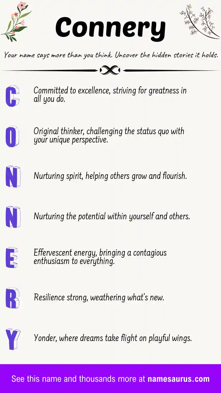 Acrostic poem about Connery.