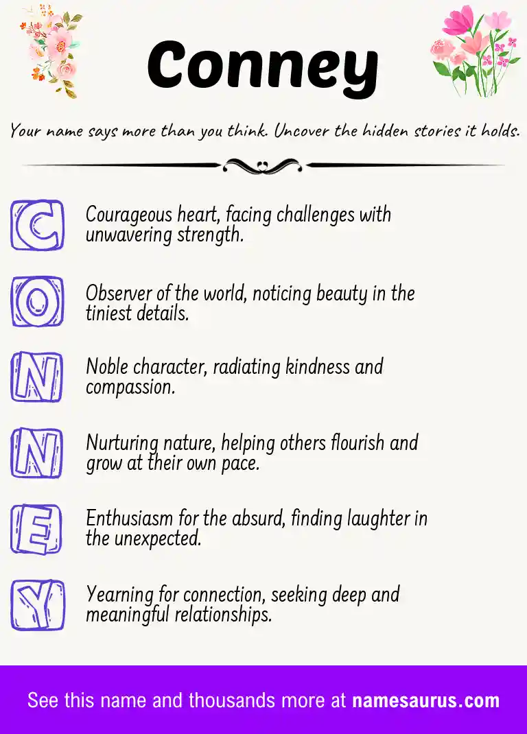 Acrostic poem about Conney.