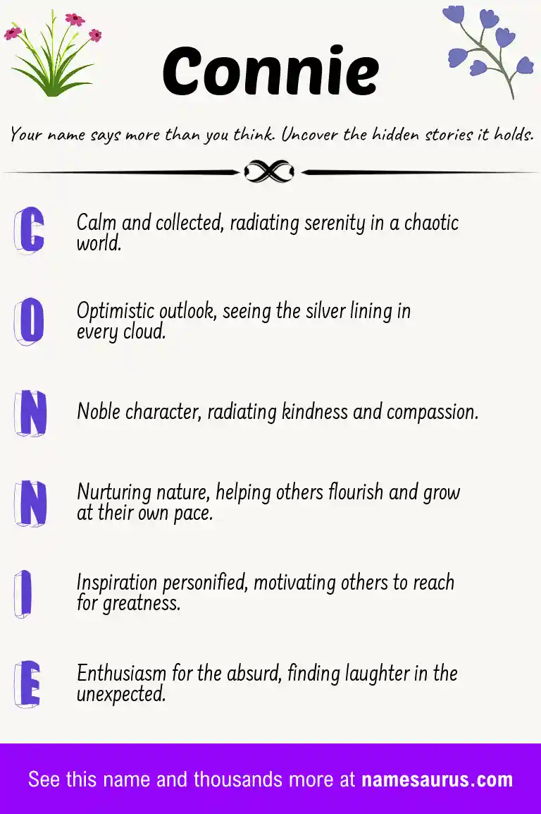 Acrostic poem about Connie.
