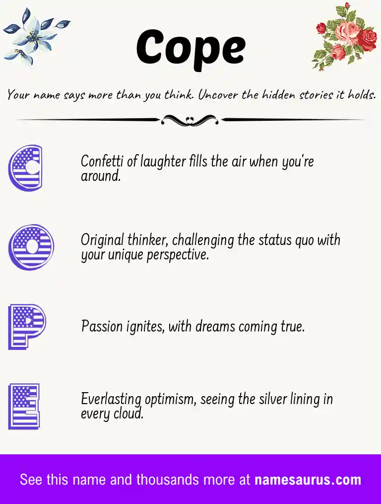 Acrostic poem about Cope.