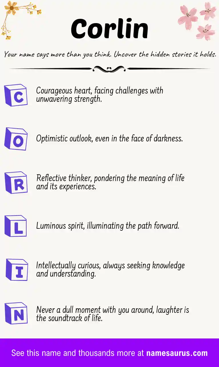 Acrostic poem about Corlin.