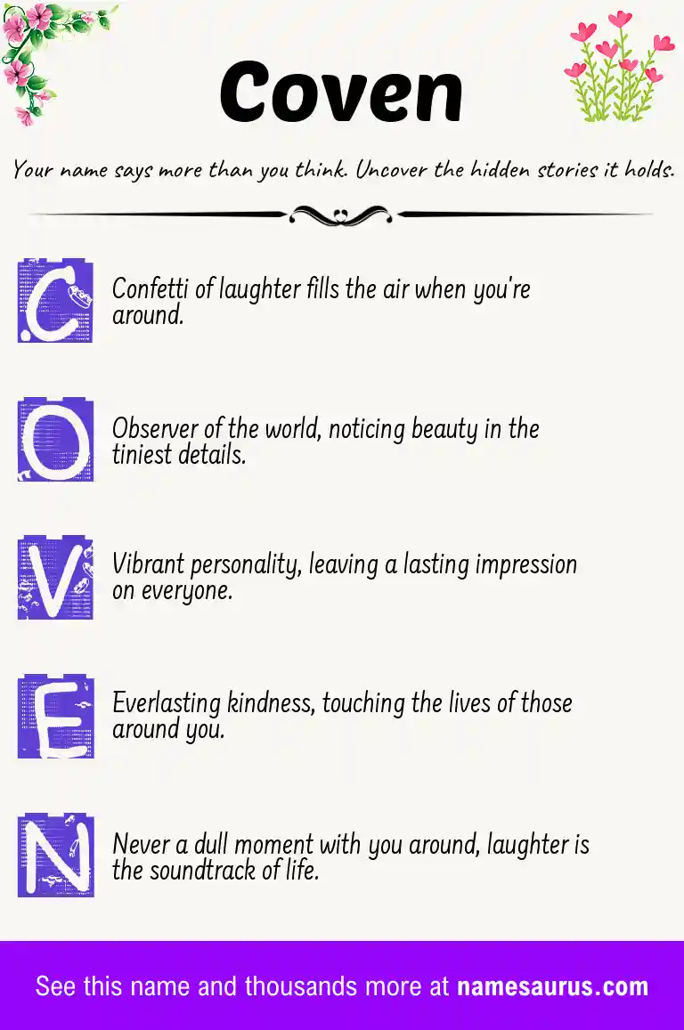 Acrostic poem about Coven.
