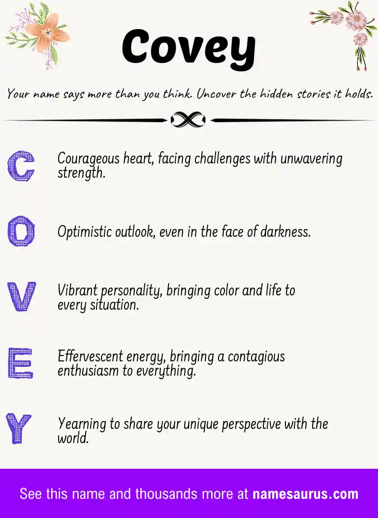 Acrostic poem about Covey.