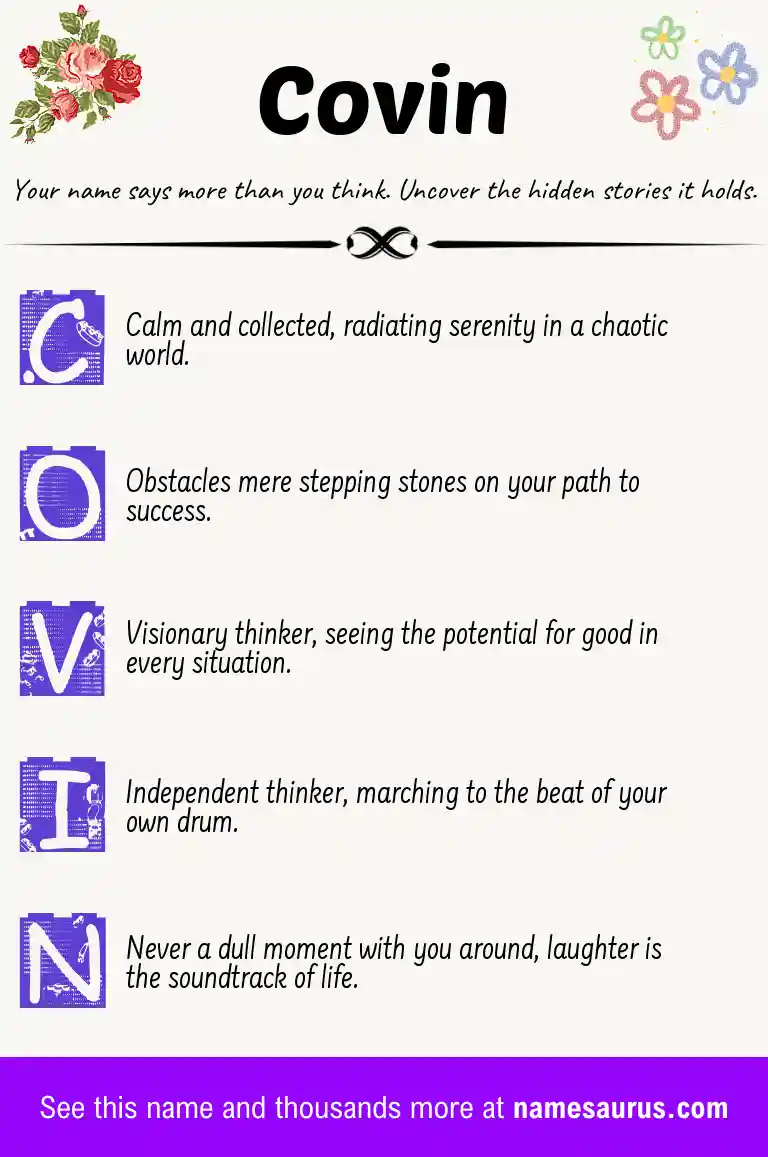 Acrostic poem about Covin.