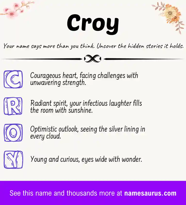 Acrostic poem about Croy.
