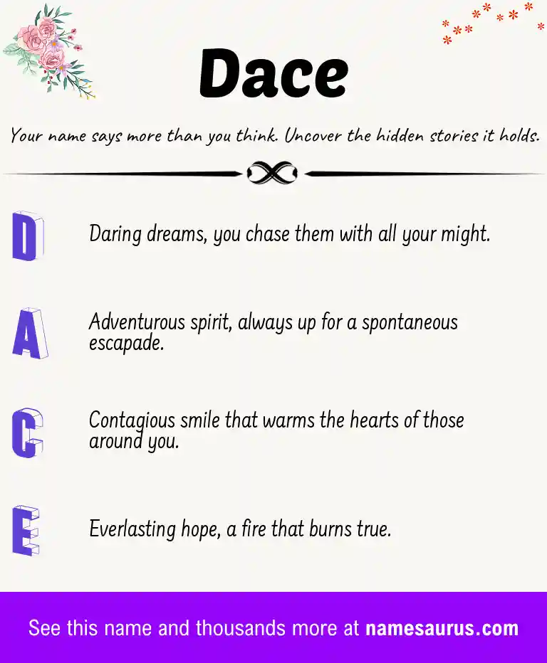 Acrostic poem about Dace.