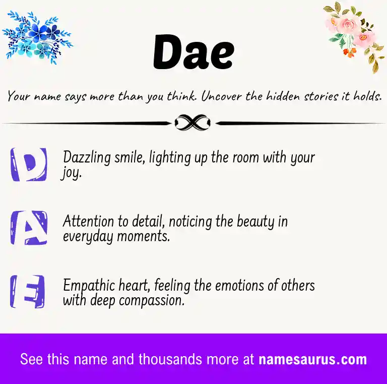 Acrostic poem about Dae.
