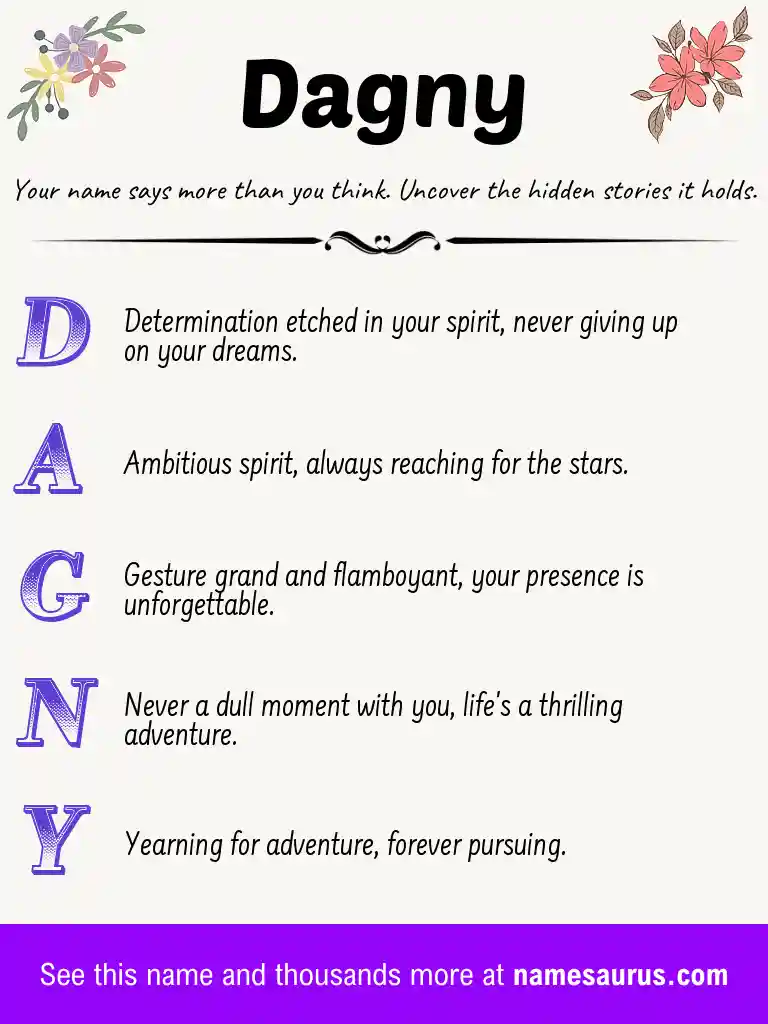 Acrostic poem about Dagny.