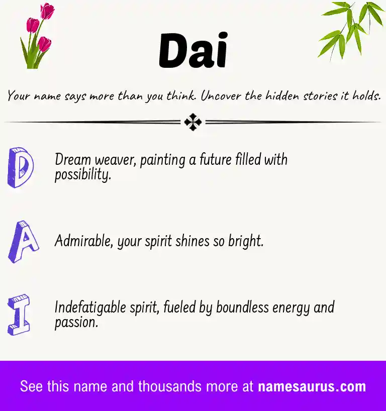 Acrostic poem about Dai.
