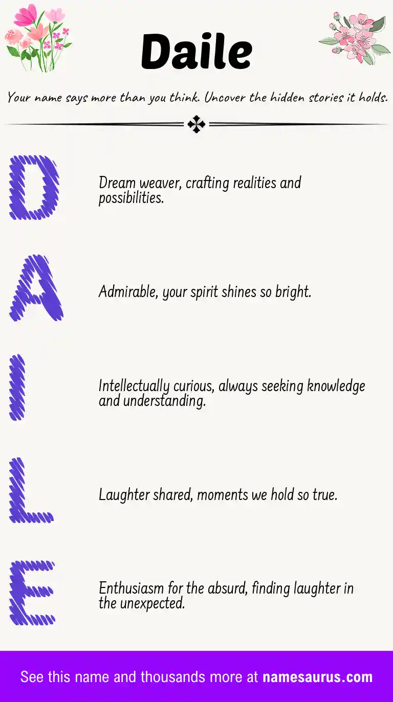 Acrostic poem about Daile.