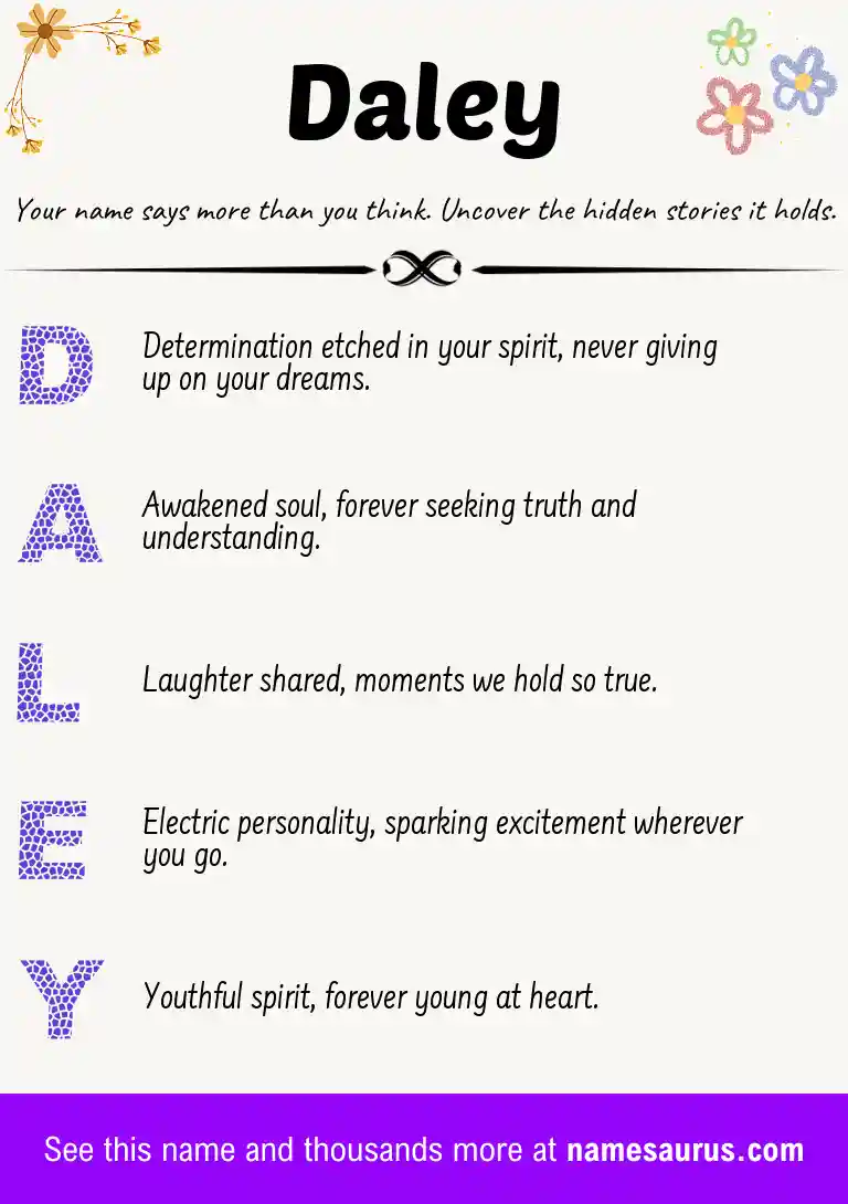 Acrostic poem about Daley.