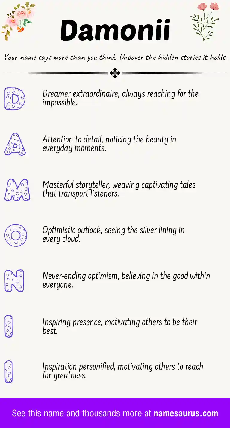 Acrostic poem about Damonii.