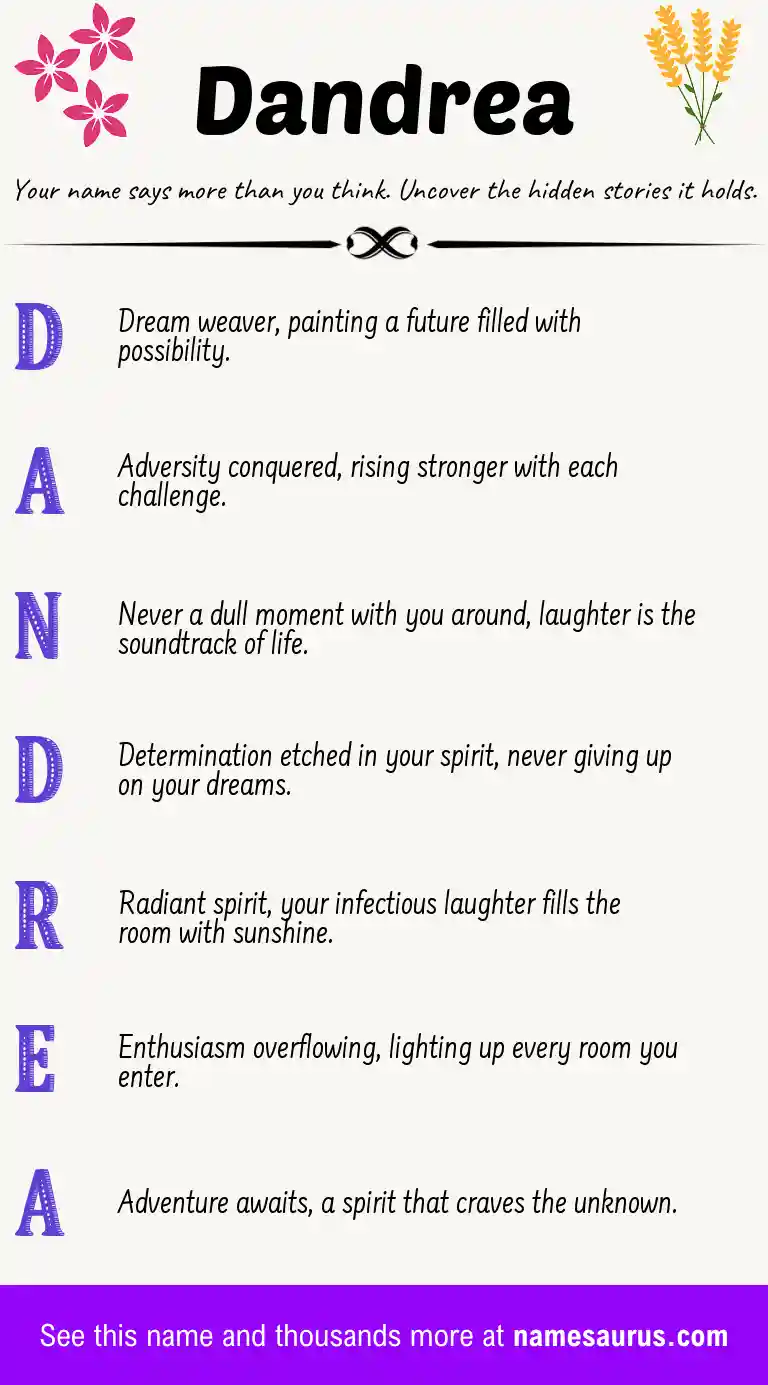 Acrostic poem about Dandrea.