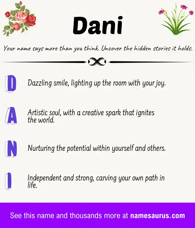 Acrostic poem about Dani.