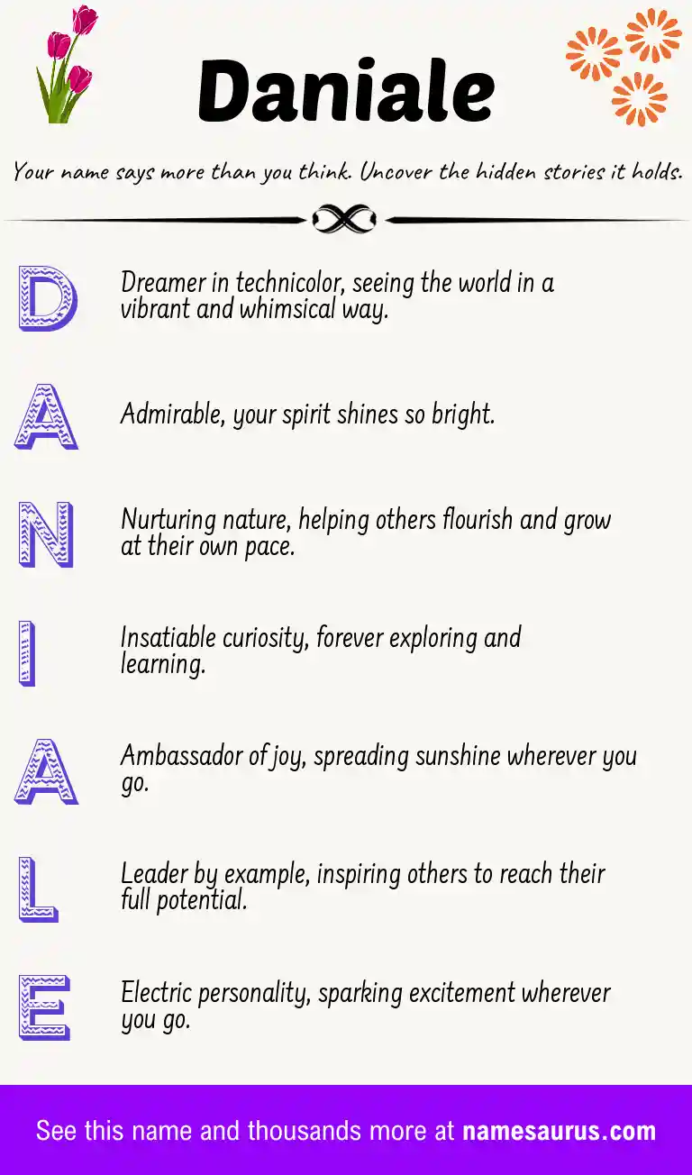 Acrostic poem about Daniale.