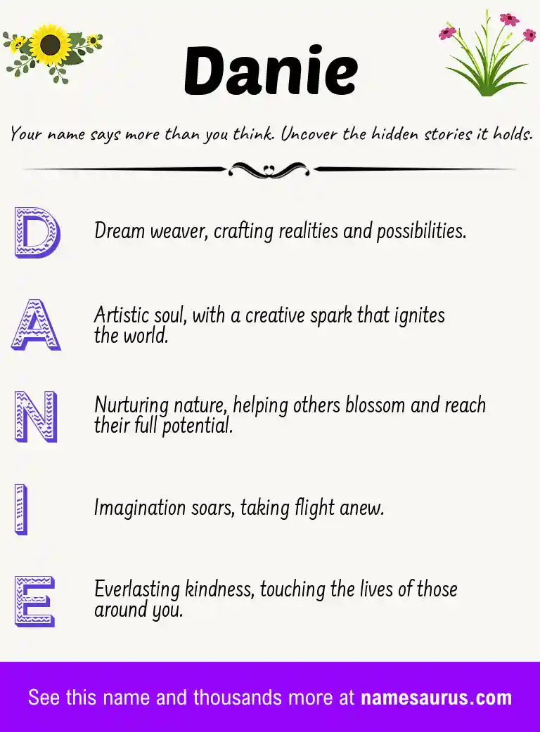 Acrostic poem about Danie.