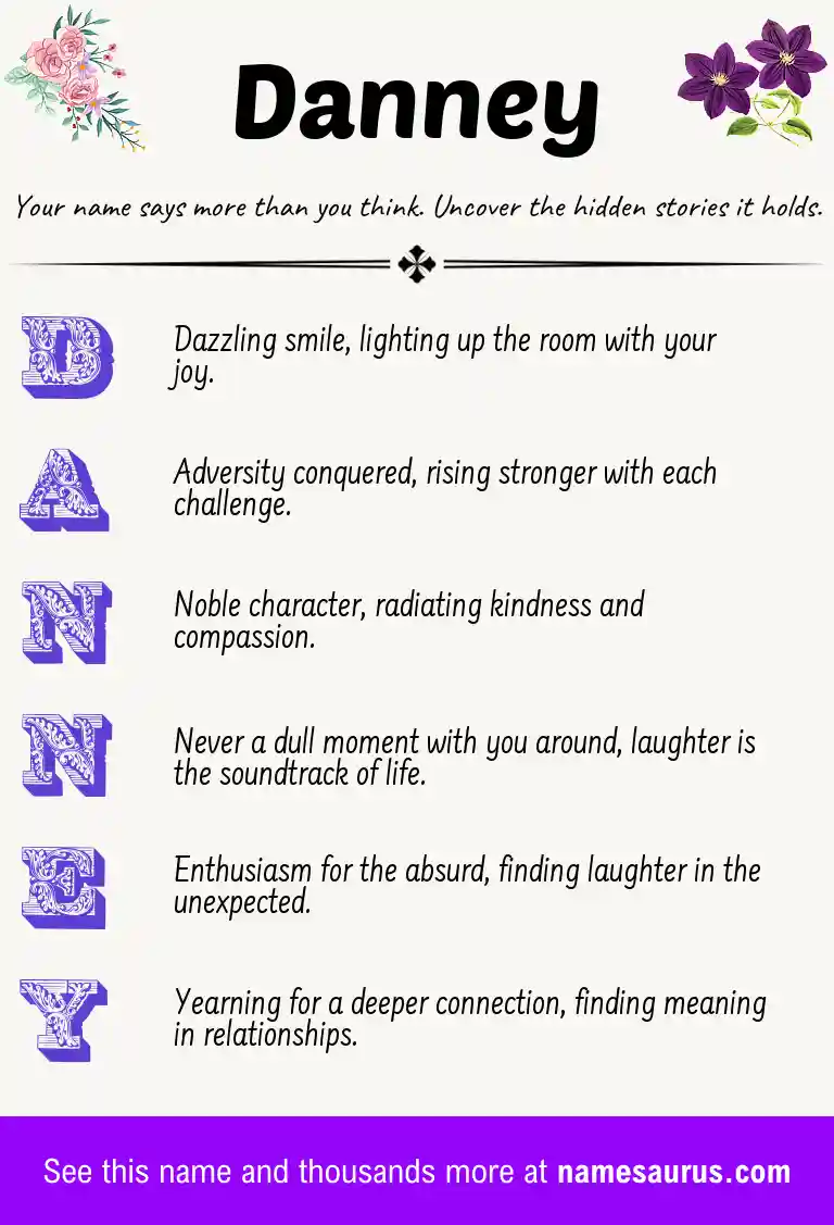 Acrostic poem about Danney.