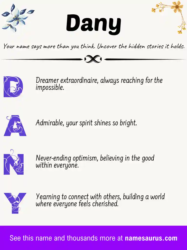 Acrostic poem about Dany.