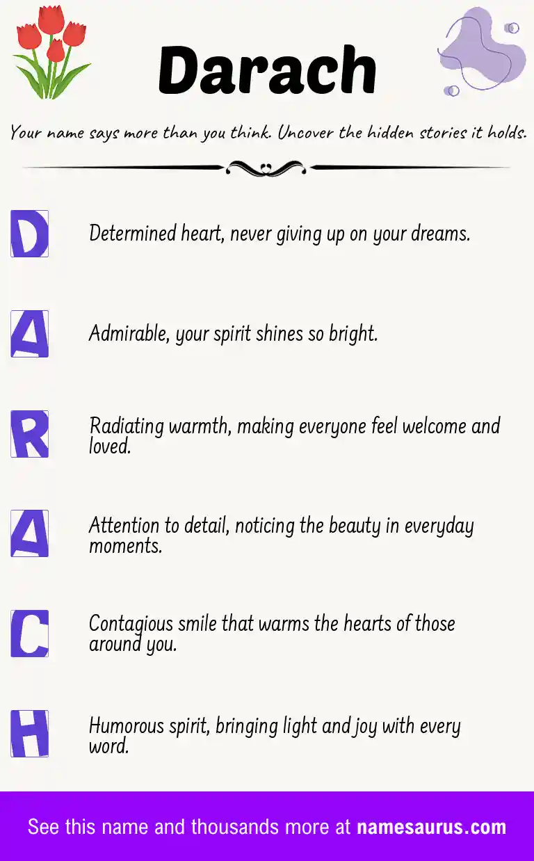 Acrostic poem about Darach.