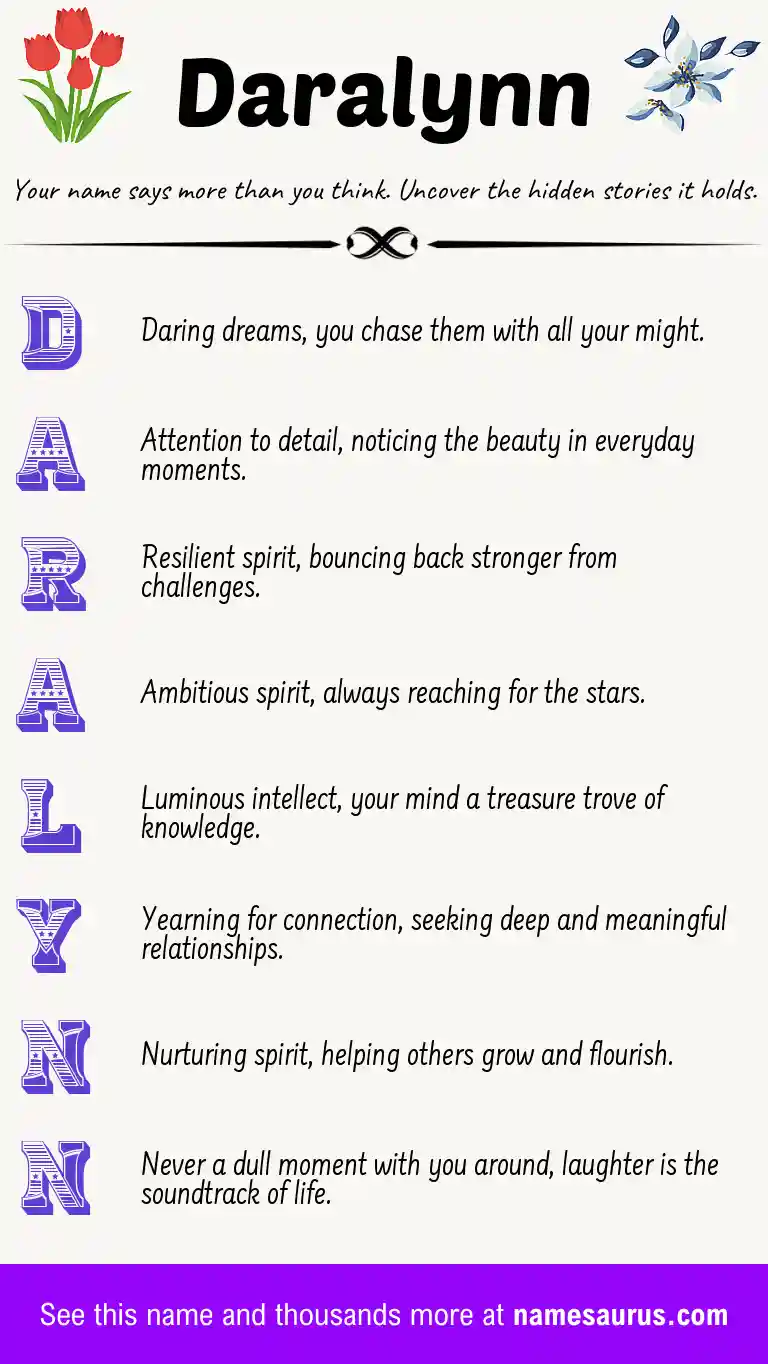 Acrostic poem about Daralynn.