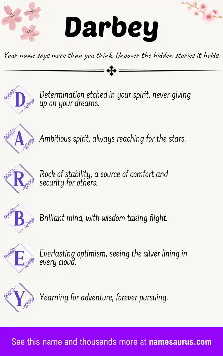 Acrostic poem about Darbey.