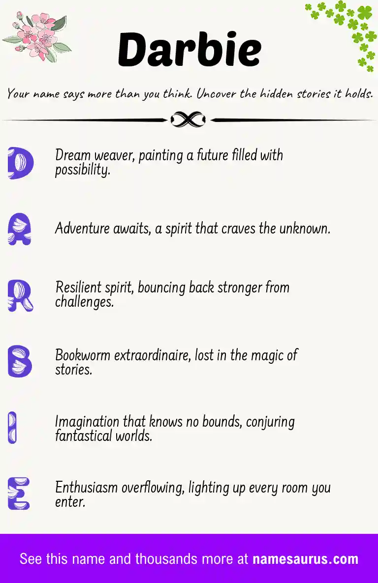 Acrostic poem about Darbie.
