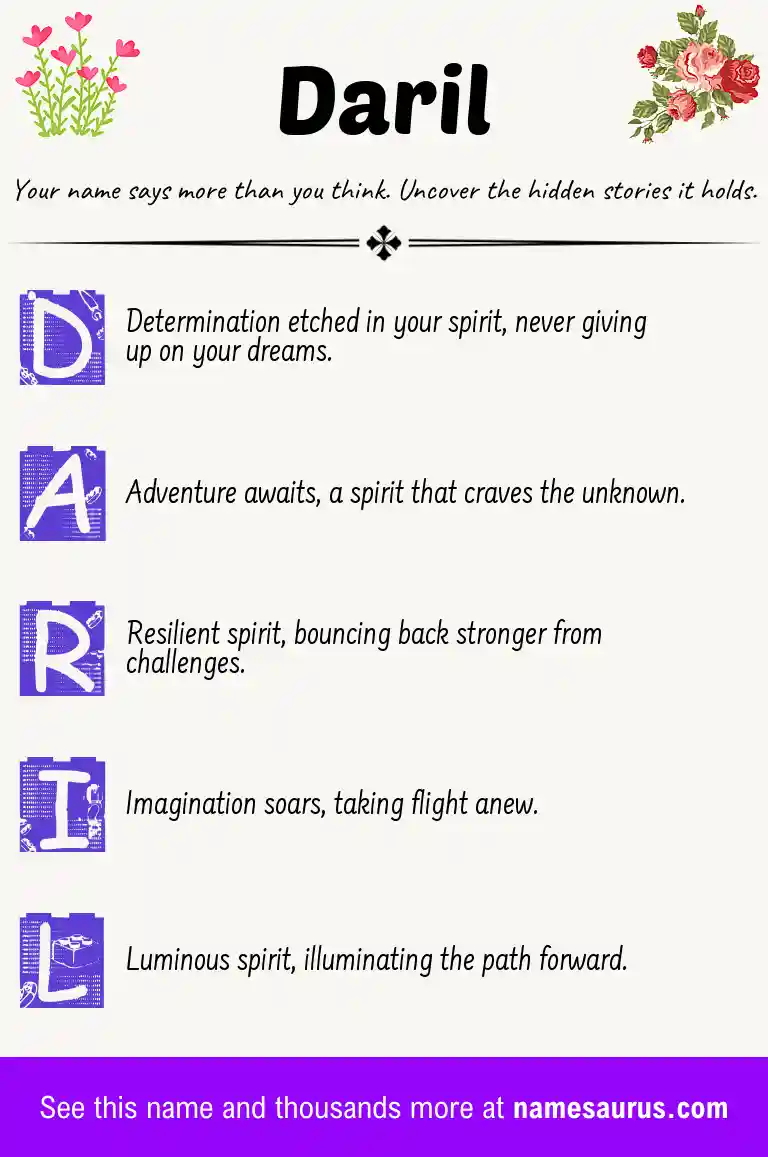 Acrostic poem about Daril.